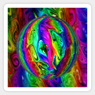 Rainbow Tie Dye Paint Sticker